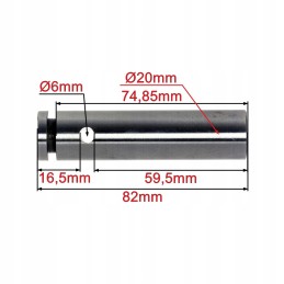 Vairo cilindro kaištis 82x20mm Renault Claas