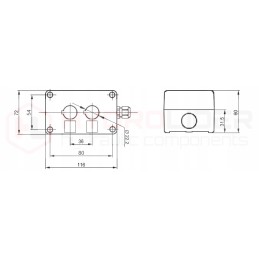 Korpusas 2x22mm electr 26025 yumo vairasvirtėms