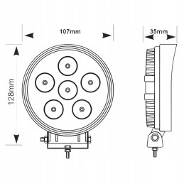 LED darbo lempa 18w 1100lm