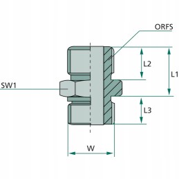 Hidraulinės jungties adapteris 9 16 orfs x m10x1