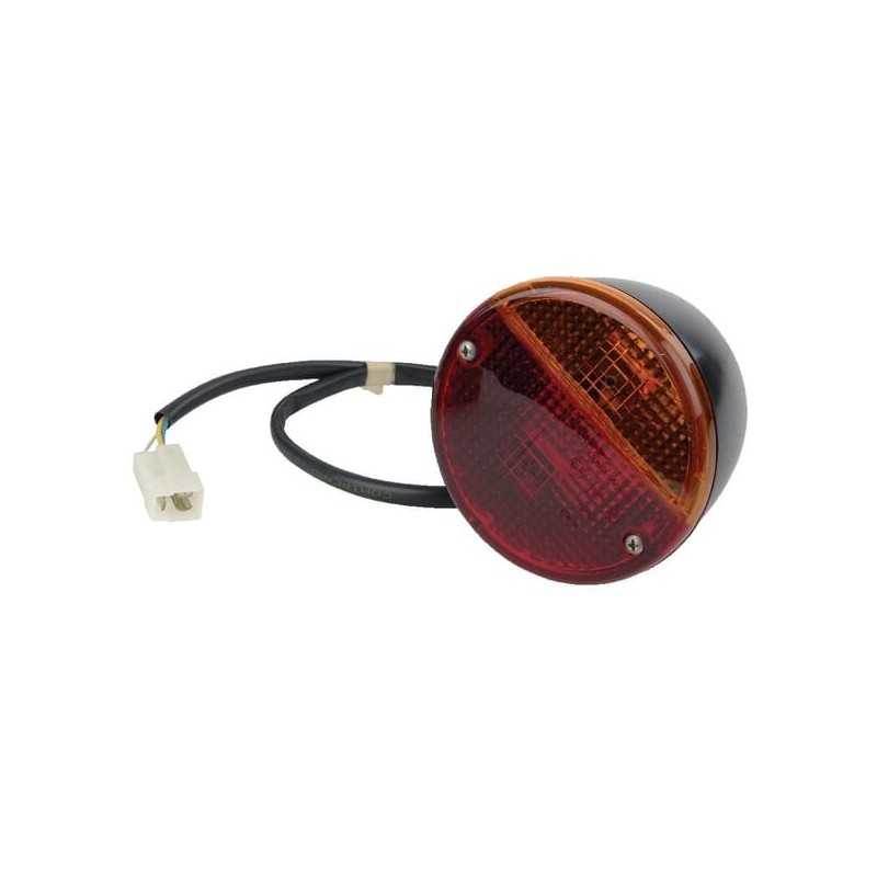 Kombinuotas apvalus galinis žibintas, skersmuo 115 mm, su A kištuku