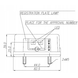 LED valstybinio numerio apšvietimo komp