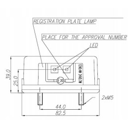 LED valstybinio numerio apšvietimo komp