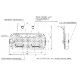 Stačiakampė LED markerinė lempa 12 24v su laidu