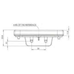 Stačiakampė LED markerinė lempa 12 24v su laidu