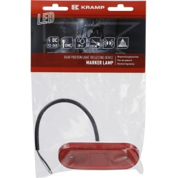 Stačiakampė LED markerinė lempa 12 24v su laidu