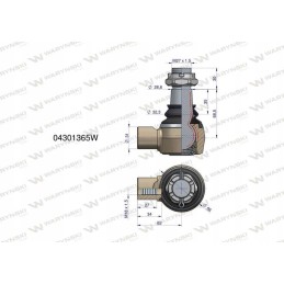 Vairo jungtis 62mm m18x1 5 04301365 warynski