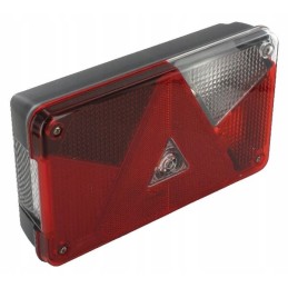 Galinis dešinysis kombinuotas žibintas, stačiakampis, 12v, raudonas
