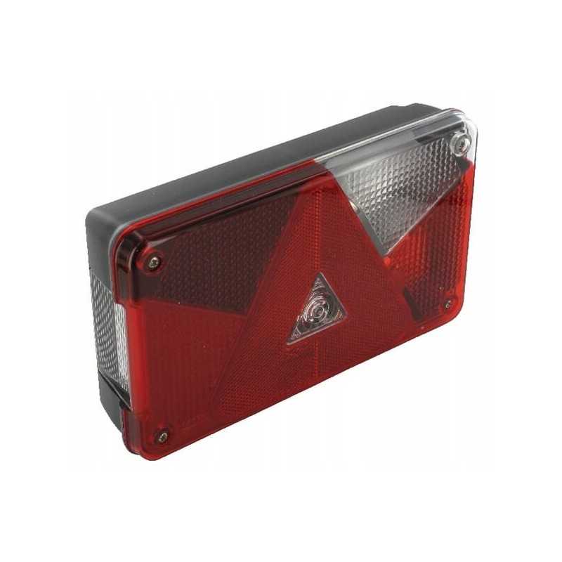 Galinis dešinysis kombinuotas žibintas, stačiakampis, 12v, raudonas