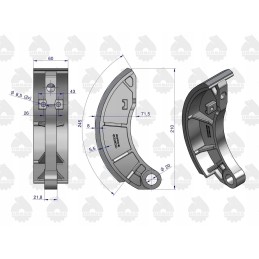 Stabdžių trinkelių komplektas originalus ZETOR 69112615u