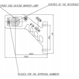 Kairysis gabaritinis žibintas 12 24v LA30010