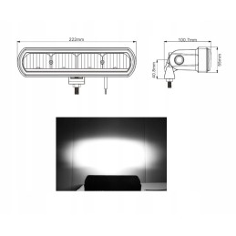 LED darbo lempos halogeninis 40w 2090lm patvirtinimas
