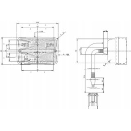 Kombinuotas posūkio ir stovėjimo žibintas 12v cobo