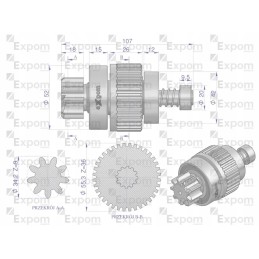 Korpuso magnetono starterio movos mazgas