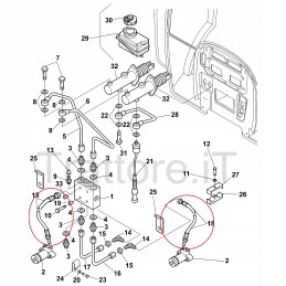 Landini McCormick stabdžių pagrindinio cilindro žarna