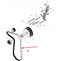 4357919m3 kelių trapecinis diržas 6 pk x 1541la