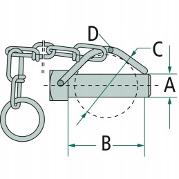 Vamzdžio kaištis su grandine 14 mm 20099117