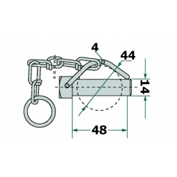 Vamzdžio kaištis su grandine 14 mm 20099117