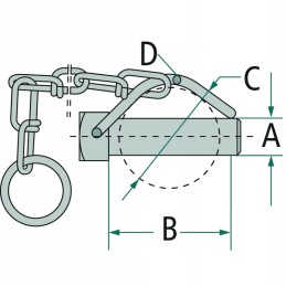Vamzdžio kaištis su grandine 14 mm 20099117