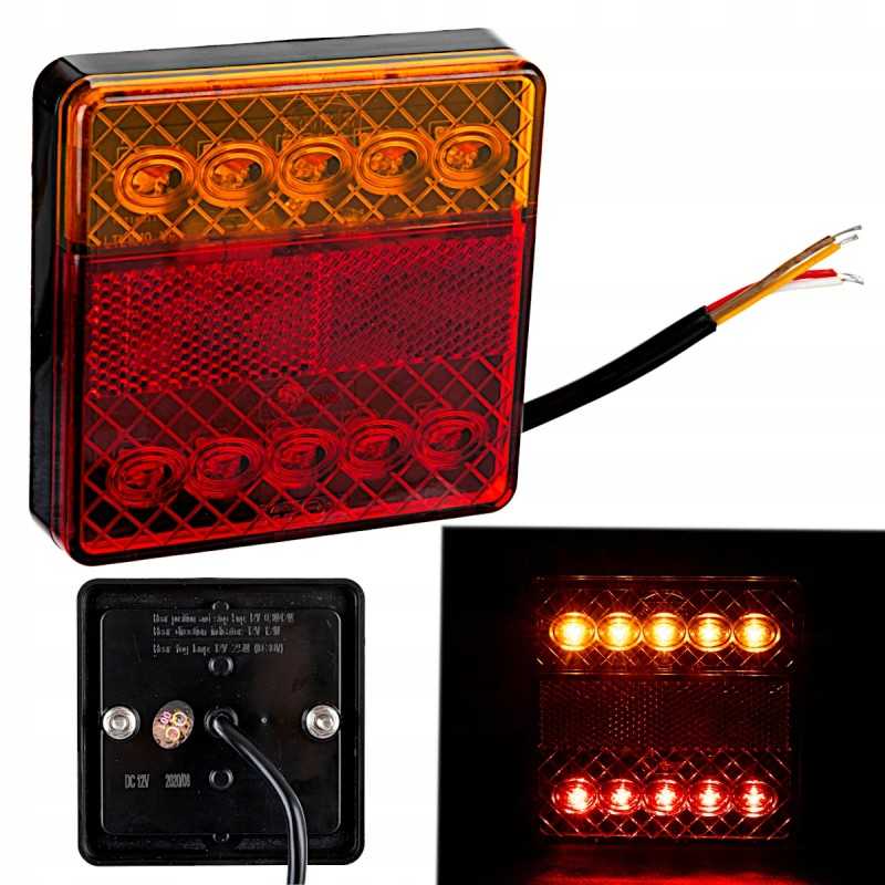 Kombinuotas galinis žibintas 12v 10 led 30w kairė dešinė