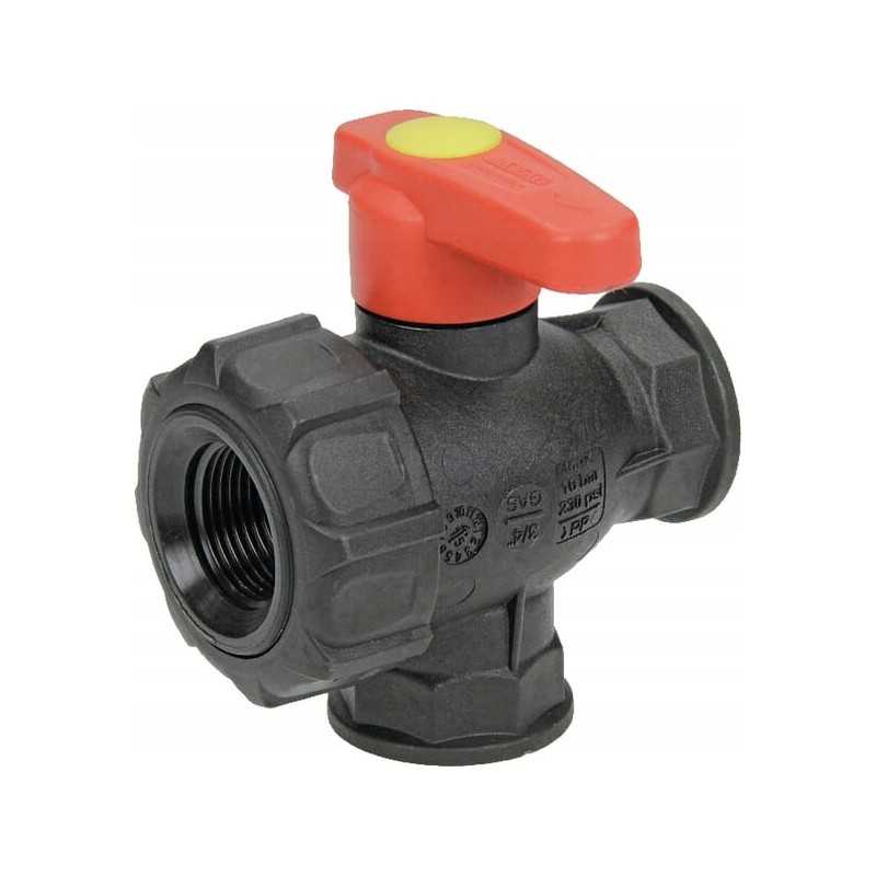 Rutulinis vožtuvas 1 2 3 per praėjimą