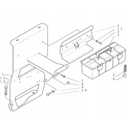 Case New Holland įrankių dėžės laikiklis