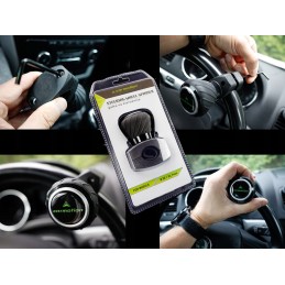 Universali vairo rankenėlė su rutuliniais guoliais, juoda