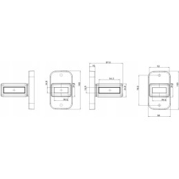 Priekinis ir galinis gabaritinis žibintas, tiesus L
