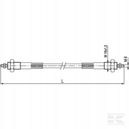 2000 mm vairasvirtės kabelis su sriegiais
