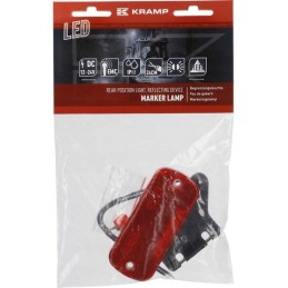 Stačiakampė LED markerinė lempa 12 24v su laidu