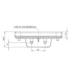 Stačiakampė LED markerinė lempa 12 24v su laidu