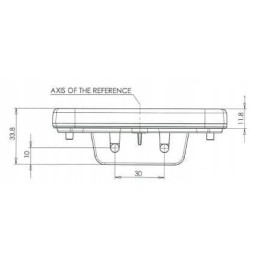 Stačiakampė LED markerinė lempa 12 24v su laidu