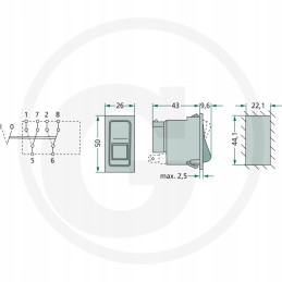 Hella 4wd pavaros jungiklio korpusas 1964835c1