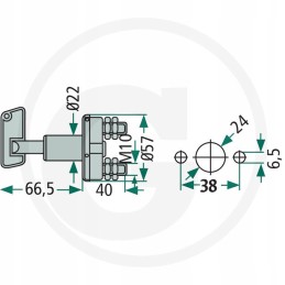 Akumuliatoriaus atjungimo jungiklis hebel hella 1000a