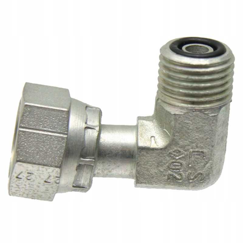 Hidraulinė alkūnės jungtis 2x 11 16 orfs 620 bar
