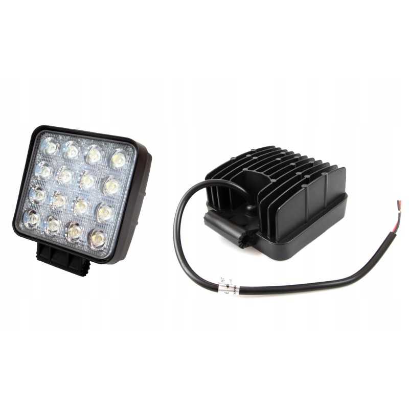 Halogeninė prožektorių lempa 48w 16 led 4000lm 12 24v