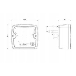 LED kvadratinis galinis žibintas 12 24v LA1031