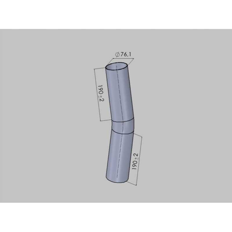 Nerūdijančio plieno išmetimo alkūnė fi 76 1mm 15