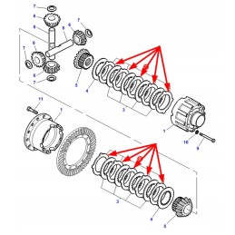 72162273 priekinės ašies diferencialo diskas 2 0 mm