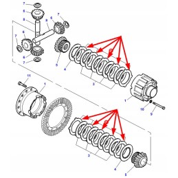 72162272 priekinės ašies diferencialo diskas 1 9mm
