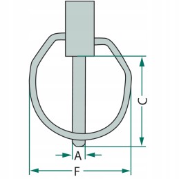 Cinkuotas kaištis 9 5x45 mm granitas
