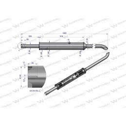 Duslintuvas 146cm ursus c 360 3p 3512 mf3 inox warynski