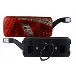 Galinis žibintas su trikampiu 75 6 LED b dalies dešinysis kontūras