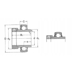 Guolių įdėklas 30x62x18 mm skf