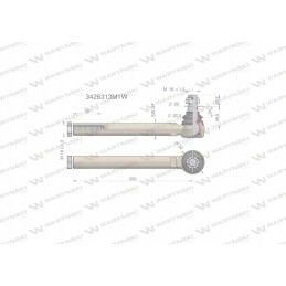 Vairo jungtis 250mm m18x1 5 3426313m1 warynski