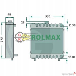 New Holland TD5000 Case JX 84175586 radiatorius