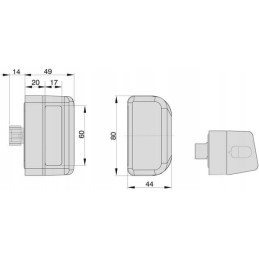 Stačiakampio formos valstybinio numerio lempa