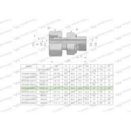 Hidraulinė jungtis ab evge m22x1 5 15l x 1