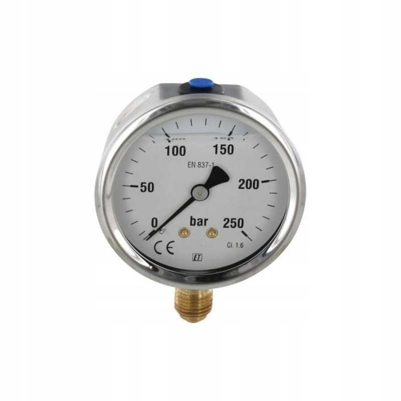 Slėgio matuoklis fi 63 bsp 1 4 dol diapazonas 0 250 bar