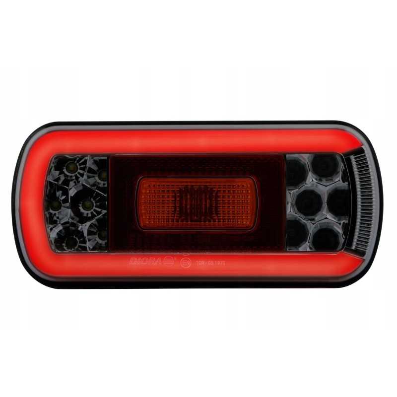 Stačiakampis kombinuotas galinis žibintas, 6 funkcijos, dio0